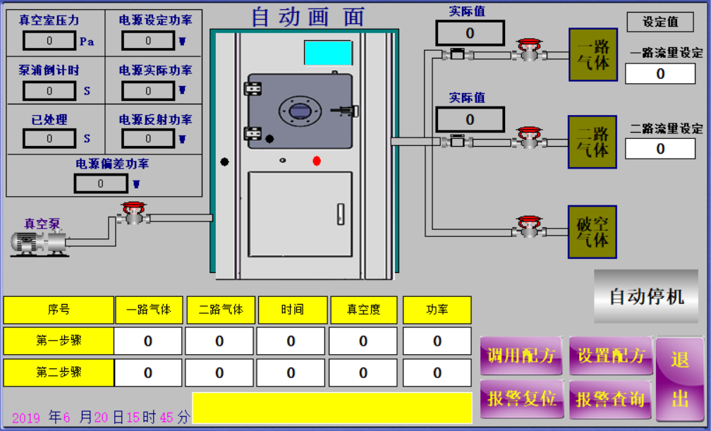 自动控制界面-普乐斯等离子表面处理设备